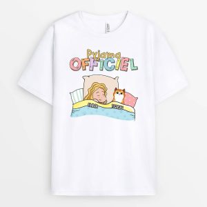 Chemise De Nuit Officielle Avec Chat Cadeau Personnalise T shirt pour Amoureux des Animaux 1