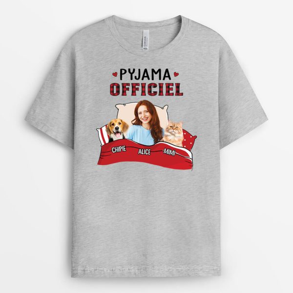 Chemise De Nuit Officielle Avec Photos Animaux – Cadeau Personnalise  T-shirt pour Amoureux des Animaux