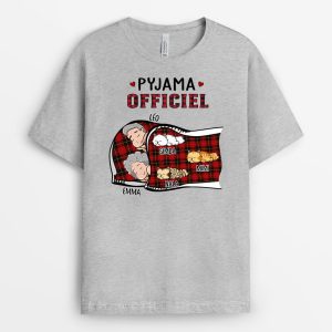 Chemise De Nuit Officielle Version Couple – Cadeau Personnalise  T-shirt pour Couple