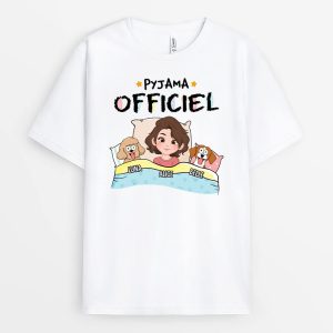 Chemise de nuit officielle Version Chien – Cadeau Personnalise T-shirt pour Femme Chemise de nuit officielle Version Chien – Cadeau Personnalise T-shirt pour Femme