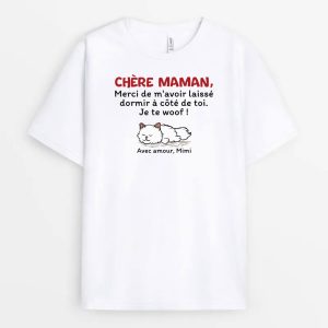 Chere Maman Chat Merci De M'Avoir Laisse Dormir A Cote De Toi - Cadeau Personnalise T-shirt pour Amoureux des Animaux 1 Chere Maman Chat Merci De MAvoir Laisse Dormir A Cote De Toi Cadeau Personnalise T shirt pour Amoureux des Animaux 2