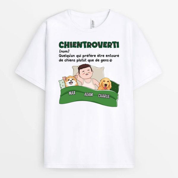 Chientroverti – Cadeau Personnalise  T-shirt pour Amoureux Des Animaux