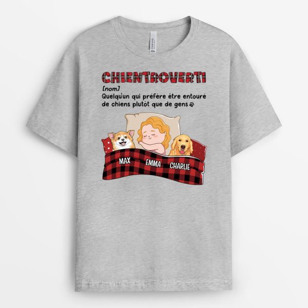 Chientroverti – Cadeau Personnalise  T-shirt pour Amoureux Des Animaux