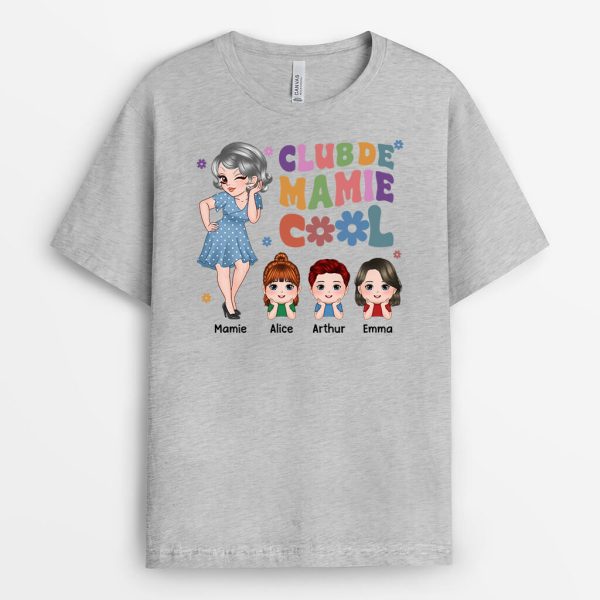 Club De MamanMamie Cool – Cadeau Personnalise  T-shirt pour Femme