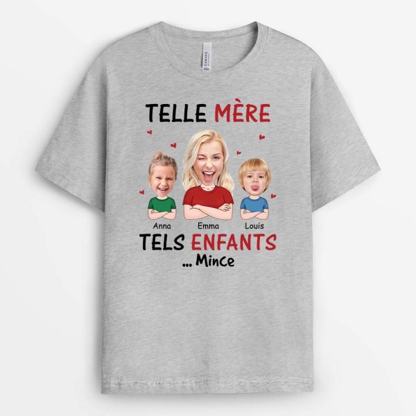 Comme La Mere, Comme Les Enfants, Oh Zut – Cadeau Personnalise  T-shirt pour Femme