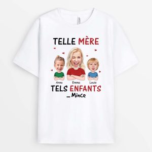 Comme La Mere, Comme Les Enfants, Oh Zut – Cadeau Personnalise  T-shirt pour Femme