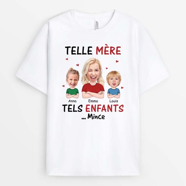 Comme La Mere, Comme Les Enfants, Oh Zut – Cadeau Personnalise  T-shirt pour Femme