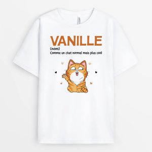 Comme Un Chat Normal Mais Plus Cool Avec Nom – Cadeau Personnalise T-shirt pour Amoureux Des Animaux Comme Un Chat Normal Mais Plus Cool Avec Nom – Cadeau Personnalise T-shirt pour Amoureux Des Animaux