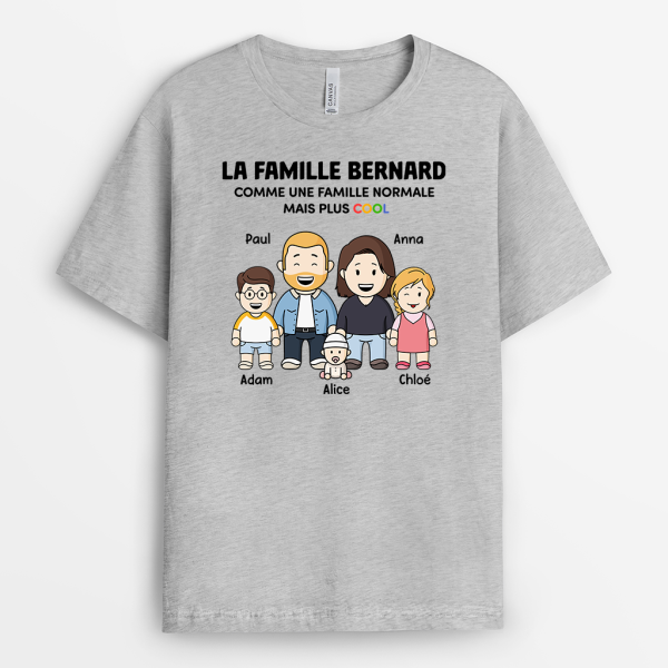 Comme Une Famille Normale Mais Plus Cool – Cadeau Personnalise  T-shirt pour Famille