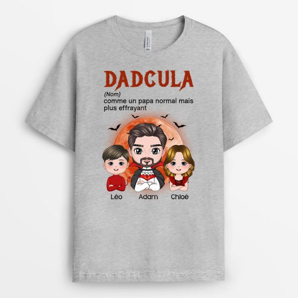 Dadcula Comme Un Papa Normal Mais Plus Cool  Cadeau Personnalise  T-shirt pour Halloween