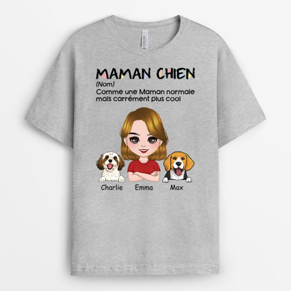 Definition De Maman Chien – Cadeau Personnalise  T-shirt pour Femme