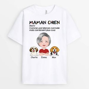Definition De Maman Chien – Cadeau Personnalise  T-shirt pour Femme