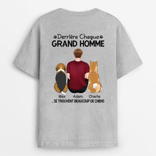 Derriere Chaque Femme De Valeur – Cadeau Personnalise  T-shirt Pour Amoureux des Animaux