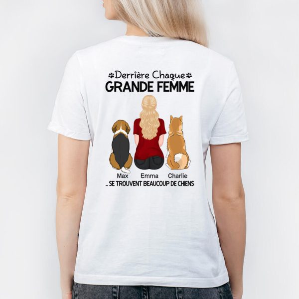 Derriere Chaque Femme De Valeur – Cadeau Personnalise  T-shirt Pour Amoureux des Animaux