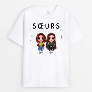 Des Amies, Des Soeurs – Cadeau Personnalise T-shirt pour Meilleures Amies Des Amies, Des Soeurs – Cadeau Personnalise T-shirt pour Meilleures Amies
