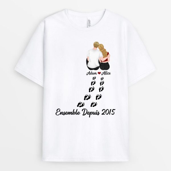 Ensemble Depuis – Cadeau Personnalise  T-shirt pour Couples Amoureux