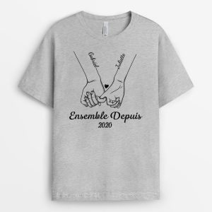 Ensemble Depuis – Cadeau Personnalise T-shirt pour CouplesAmoureux Ensemble Depuis – Cadeau Personnalise T-shirt pour CouplesAmoureux