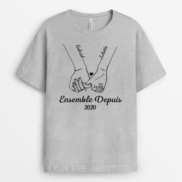 Ensemble Depuis – Cadeau Personnalise  T-shirt pour CouplesAmoureux