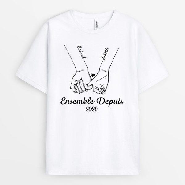 Ensemble Depuis – Cadeau Personnalise  T-shirt pour CouplesAmoureux