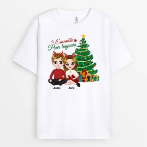 Ensemble Pour Toujours – Cadeau Personnalise T-shirt pour Couple Ensemble Pour Toujours – Cadeau Personnalise T-shirt pour Couple
