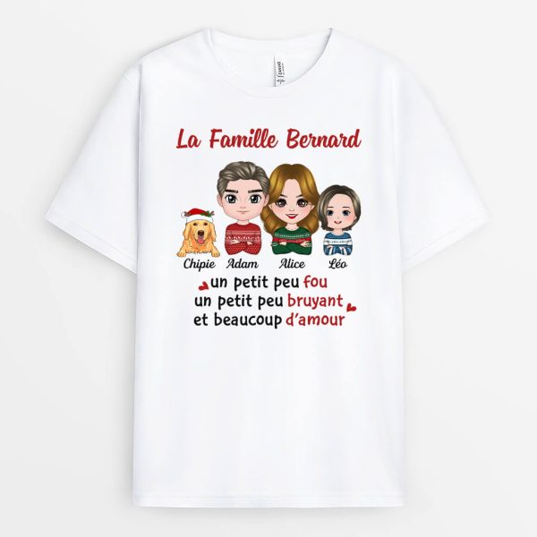 Famille Beaucoup d’Amour – Cadeau Personnalise  T-shirt pour Noel