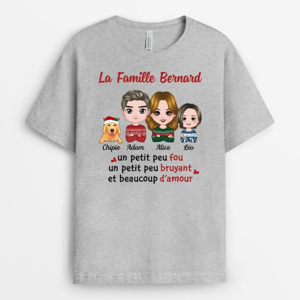 Famille Beaucoup d’Amour – Cadeau Personnalise  T-shirt pour Noel