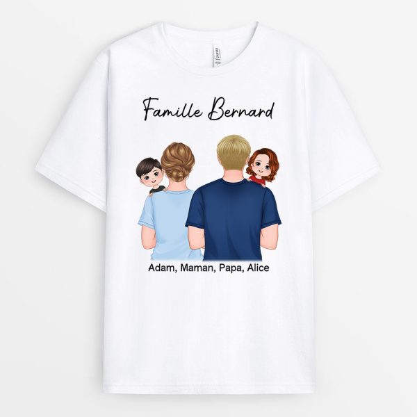 Famille – Cadeau Personnalise  T-shirt pour Maman Mamie Papa Papi