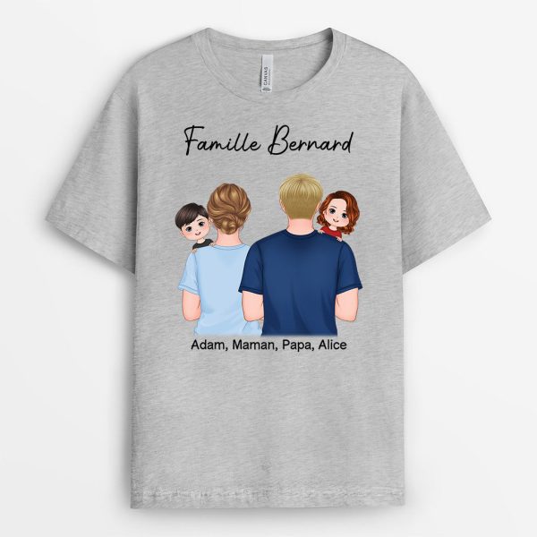 Famille – Cadeau Personnalise  T-shirt pour Maman Mamie Papa Papi