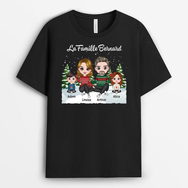 Famille Maison Noel – Cadeau Personnalise  T-shirt pour Noel