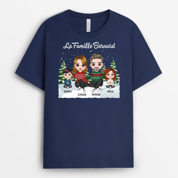 Famille Maison Noel – Cadeau Personnalise  T-shirt pour Noel