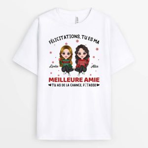 Felicitations, Tu Es Mon Meilleure Ami – Cadeau personnalise T-shirt pour les meilleurs amis Felicitations, Tu Es Mon Meilleure Ami – Cadeau personnalise T-shirt pour les meilleurs amis