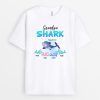 Grandpa Shark – Cadeau Personnalise  T-shirt pour PapaPapi