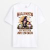 Halloween Est Meilleur Avec Les Chats – Cadeau Personnalise  T-shirt pour Halloween