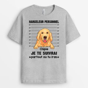 Harceleur Personnel Cadeau Personnalise T shirt pour Amoureux des Chiens 1