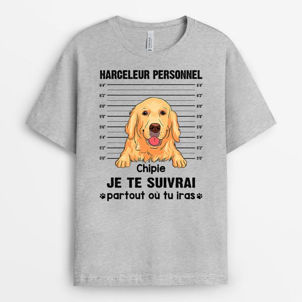 Harceleur Personnel – Cadeau Personnalise  T-shirt pour Amoureux des Chiens