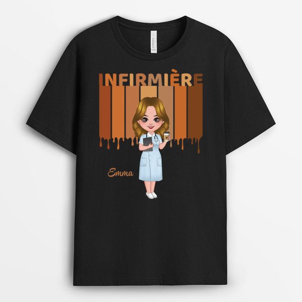 Infirmiere – Cadeau Personnalise  T-shirt pour FemmeHomme