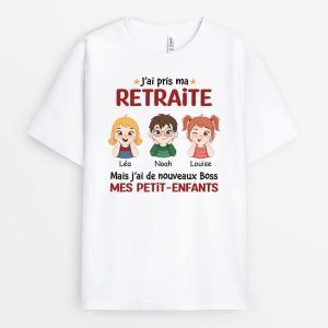 Jai De Nouveaux Boss Mes Enfants Cadeau Personnalise T shirt Pour Papi 1