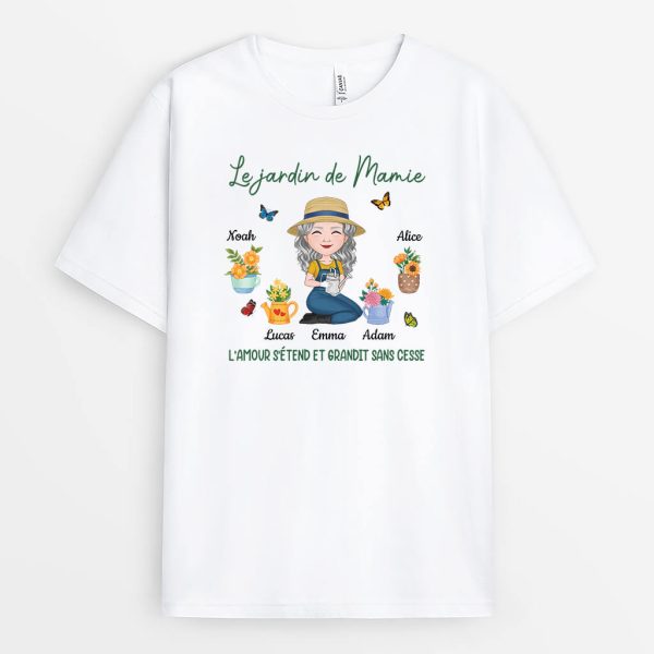 Jardin De Mamie – Cadeau Personnalise  T-shirt pour Femme