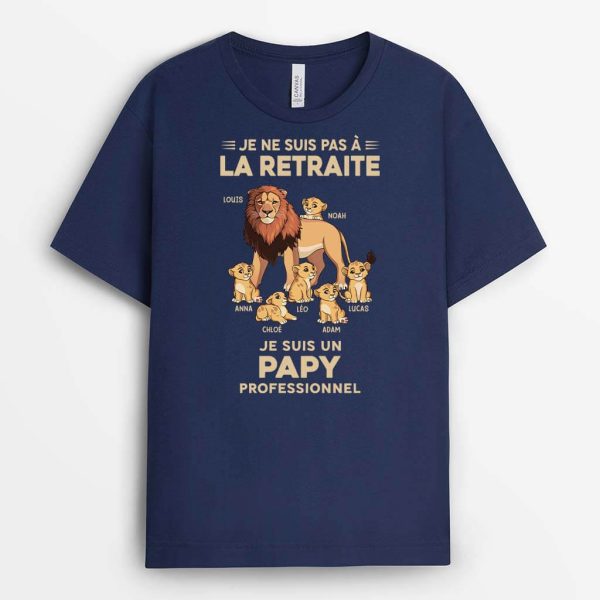 Je Ne Suis Pas Retraite Version Lions – Cadeau Personnalise  T-shirt pour Homme