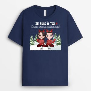 Je Suis A Toi – Cadeau Personnalise  T-shirt pour Noel