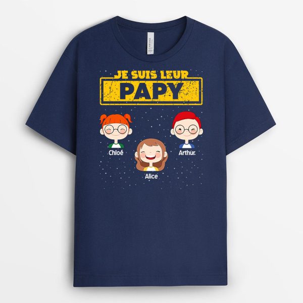 Je Suis Leur Pere – Cadeau Personnalise  T-shirt pour Papa Papy