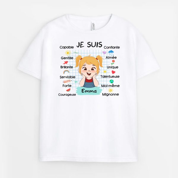 Je Suis Moi-Meme – Cadeau Personnalise  T-shirt pour Enfant