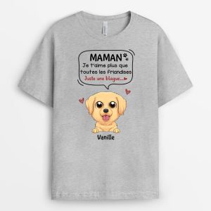 Je T’Aime Plus Que Toutes Les Friandises Chien – Cadeau Personnalise T-shirt pour Amoureux des Animaux Je T’Aime Plus Que Toutes Les Friandises Chien – Cadeau Personnalise T-shirt pour Amoureux des Animaux