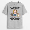 Je Travaille Dur Pour Mes Chats – Cadeau Personnalise  T-shirt Pour Amoureux Des Animaux