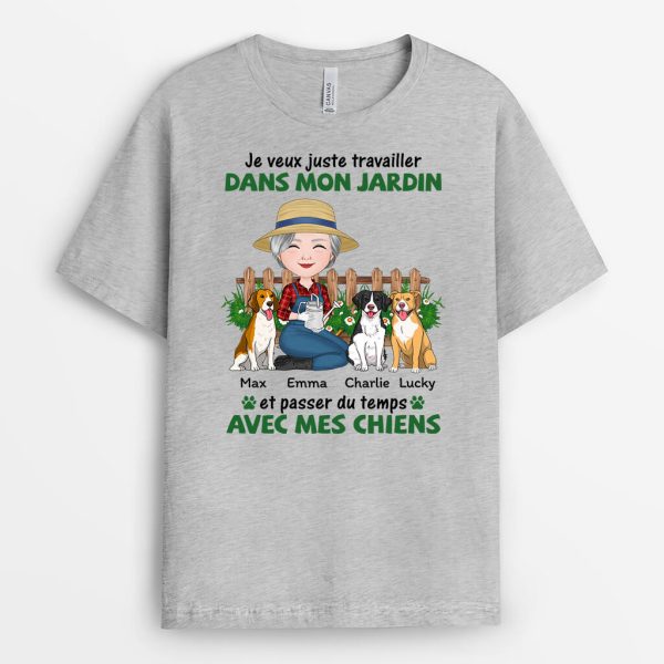 Je Veux Juste Travailler Dans Mon Jardin – Cadeau Personnalise  T-shirt pour Femme