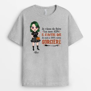 Je Viens De Faire Un Test ADN  Cadeau Personnalise  T-shirt pour Halloween