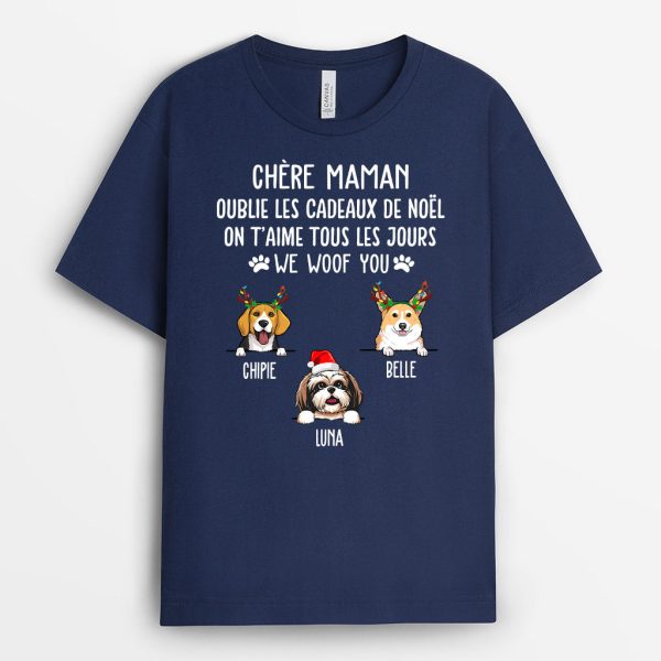 Je t‘aime tous les jours – Cadeau Personnalise  T-shirt pour Amoureux des chiens