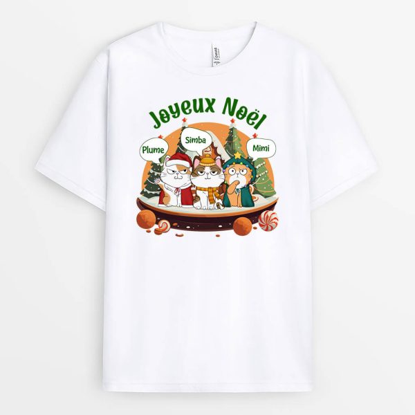 Joyeux Miaou Noel – Cadeau Personnalise  T-shirt pour Noel