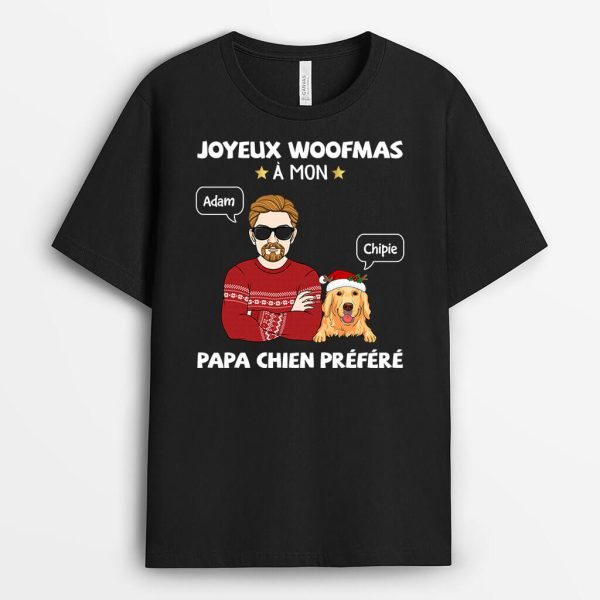 Joyeux Woofmas – Cadeau Personnalise  T-shirt pour Noel