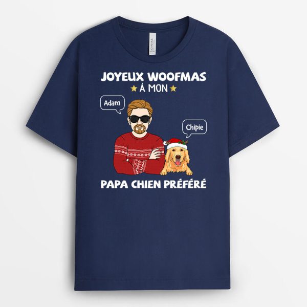 Joyeux Woofmas – Cadeau Personnalise  T-shirt pour Noel